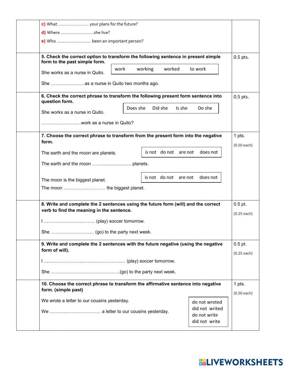 Diagnostic Test 1BGU