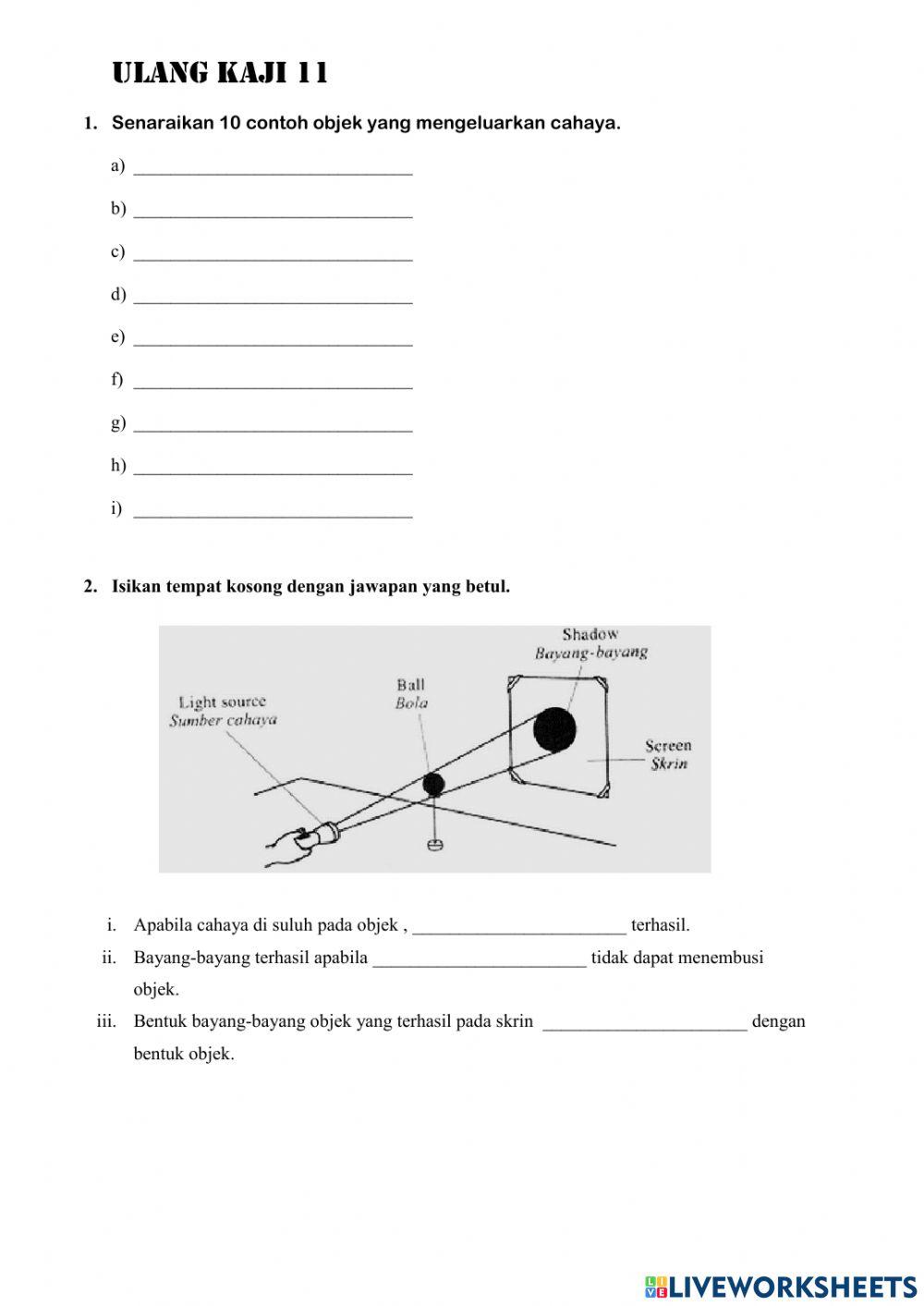 Ulangkaji Terang & Gelap (Tahun 2)