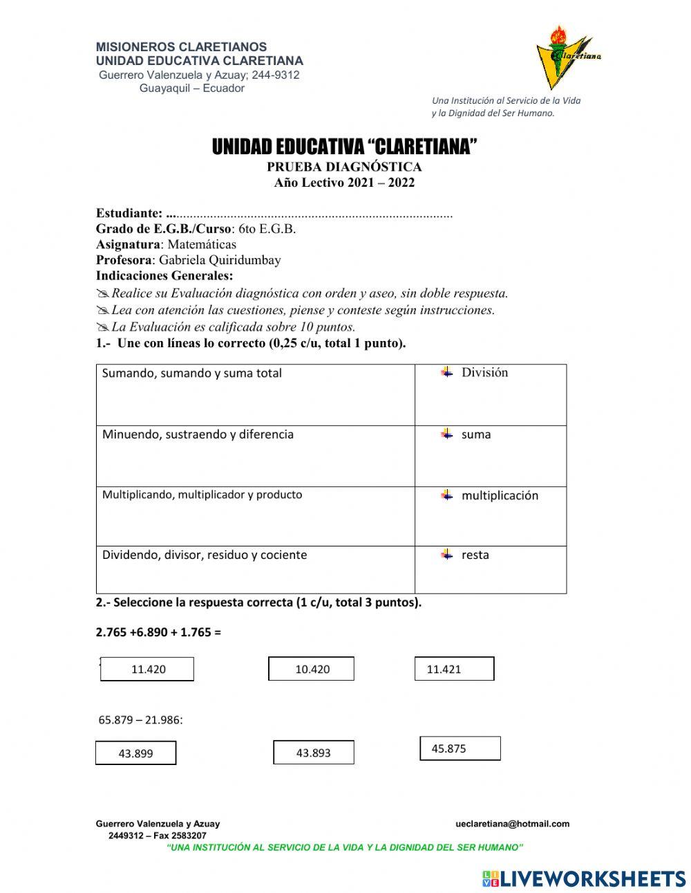 Prueba de diagnostico