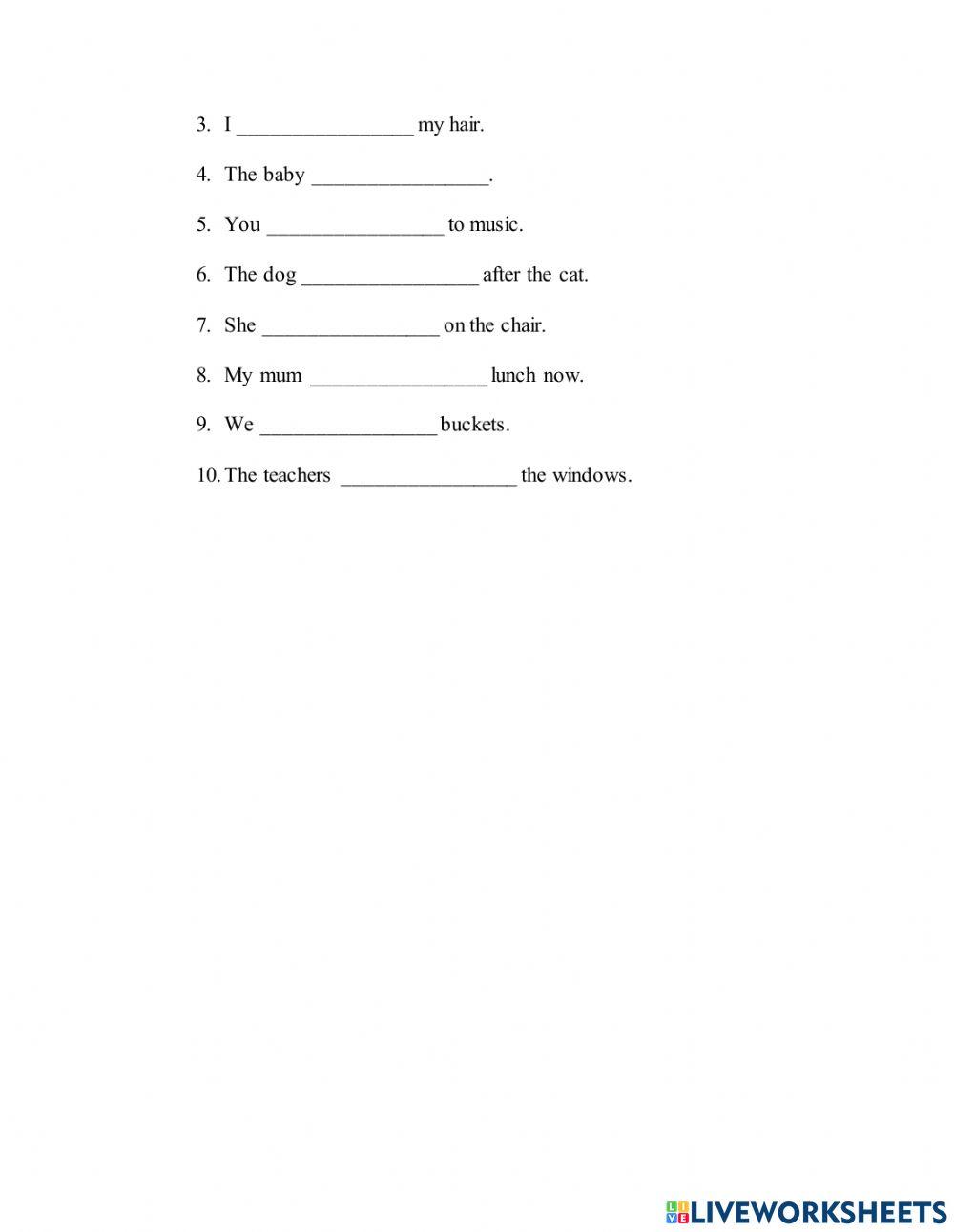 Review of Present Continuous