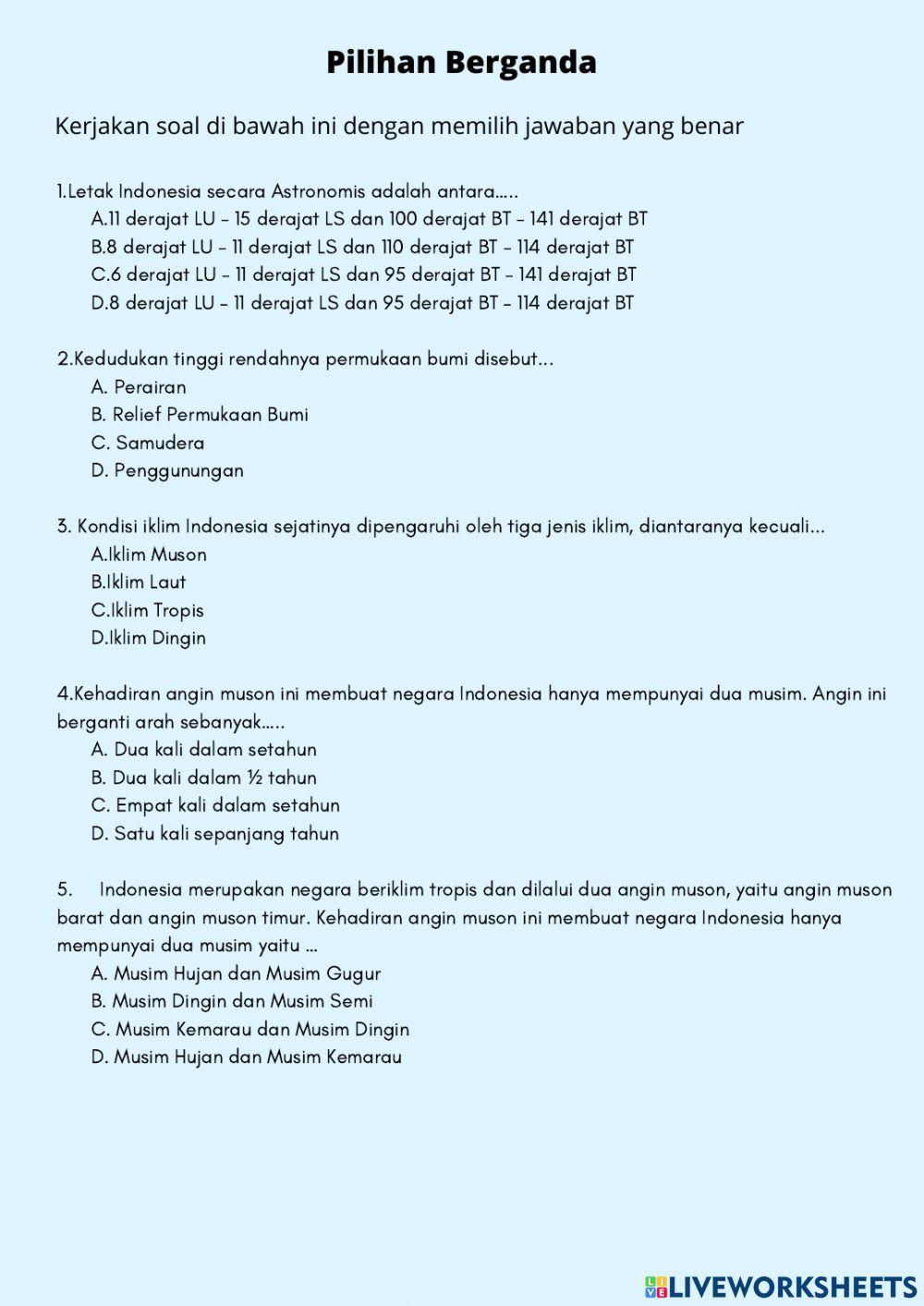 E-LKPD IPS Siswa  Kelas  5 SD