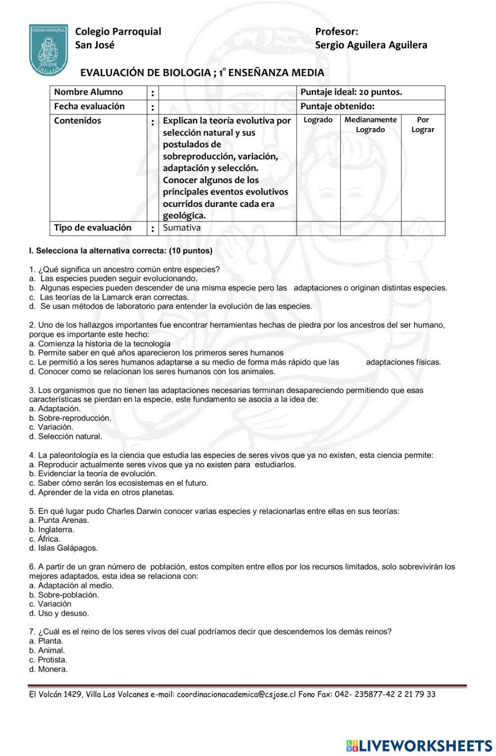 Evidencias de la evolucion