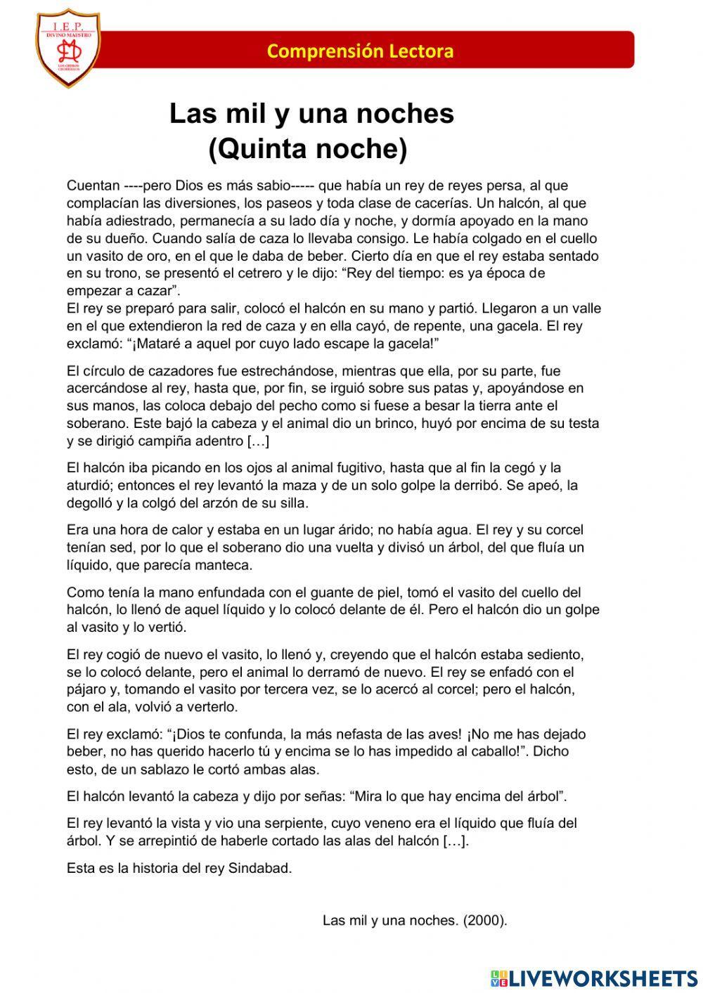 Compresión Lectora - 1ero A