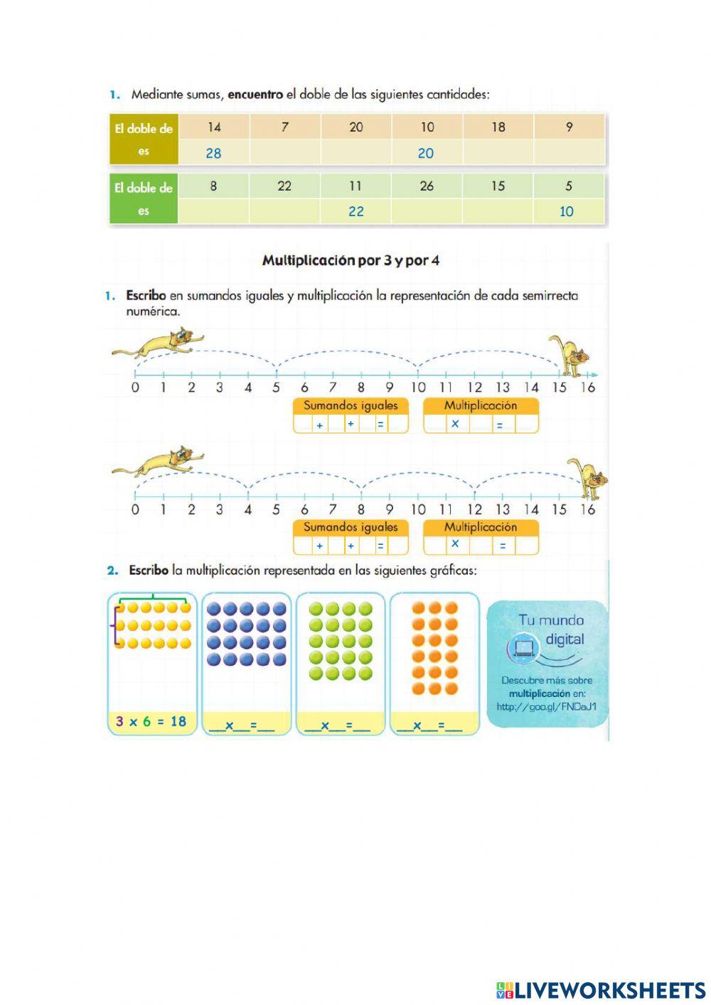Ejercicios refuerzo por 3 y 4