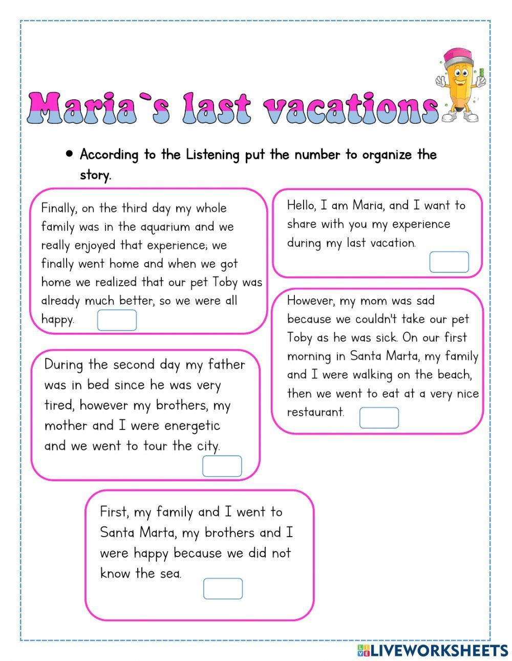 Maria's Last Vacations