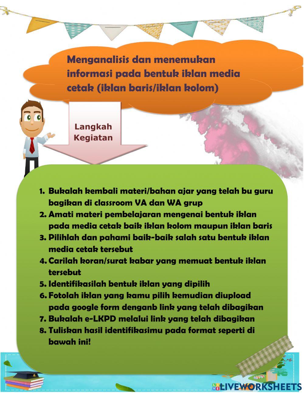 LKPD Tema 9 Subtema 3 PB 1 bagian 2 kegiatan 1 dan kegiatan 2