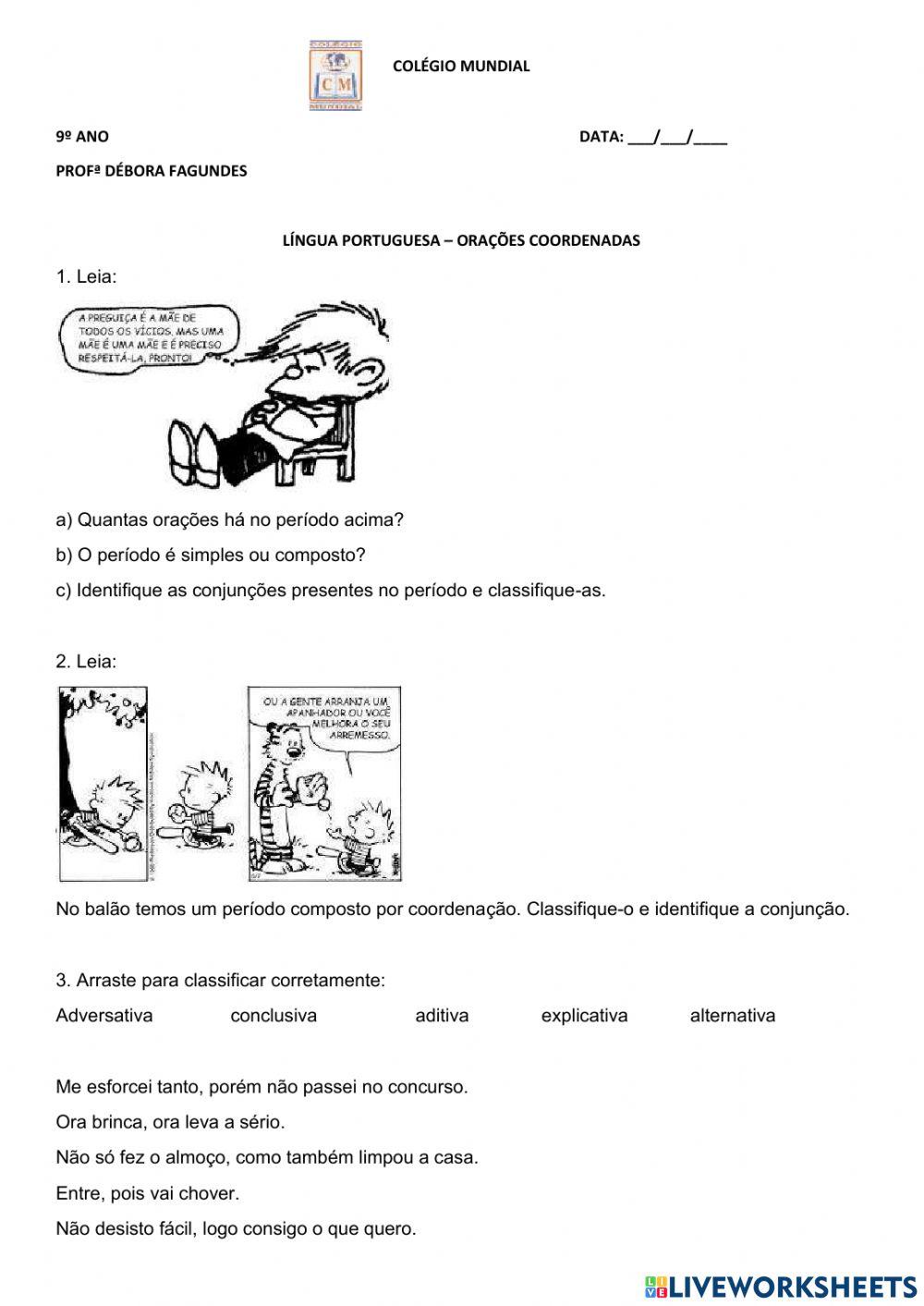 Orações Coordenadas