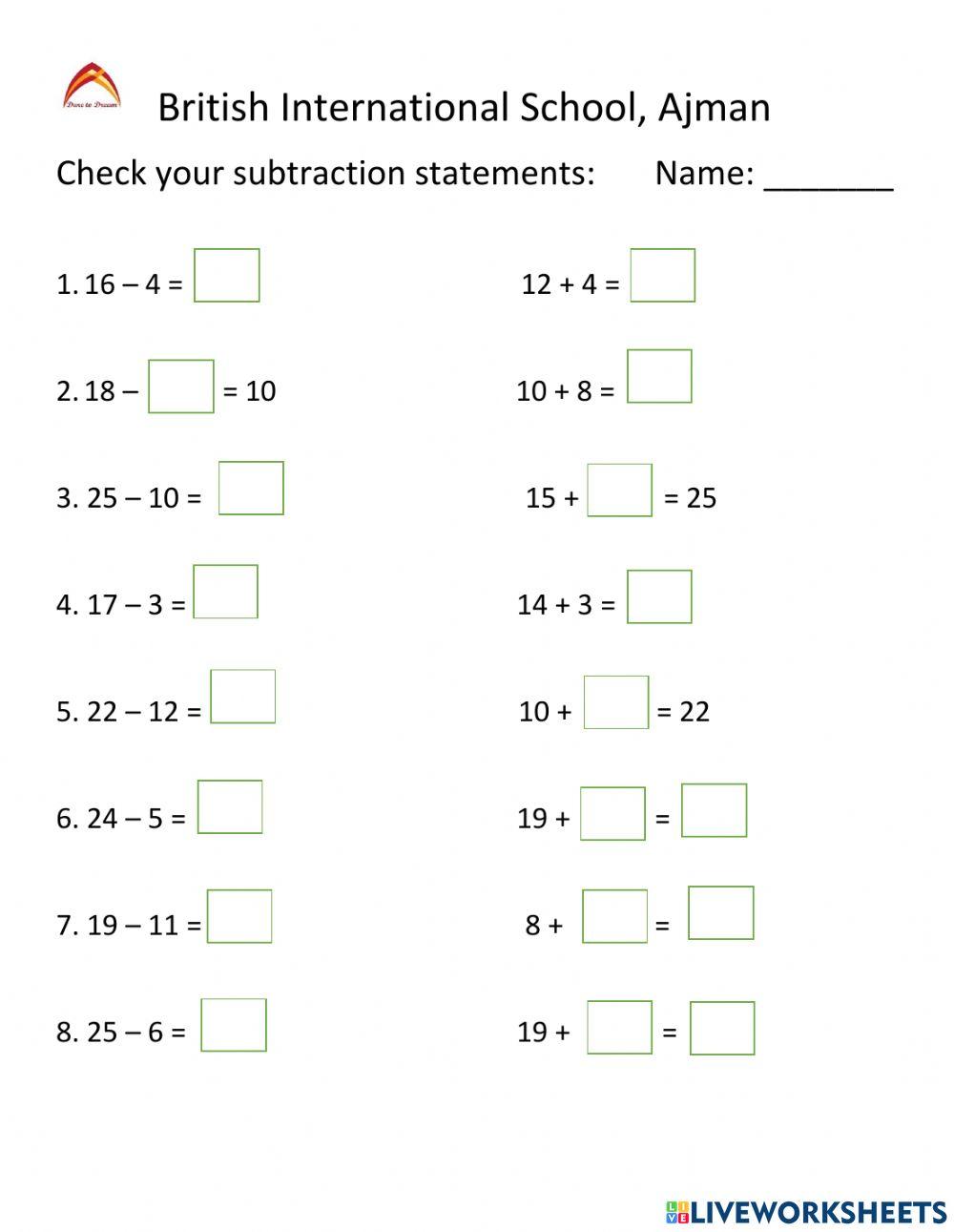 Subtraction