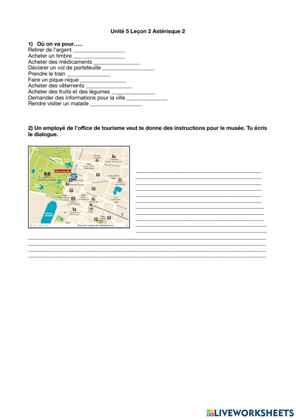 Astéique 2 unité 5 leçon 2