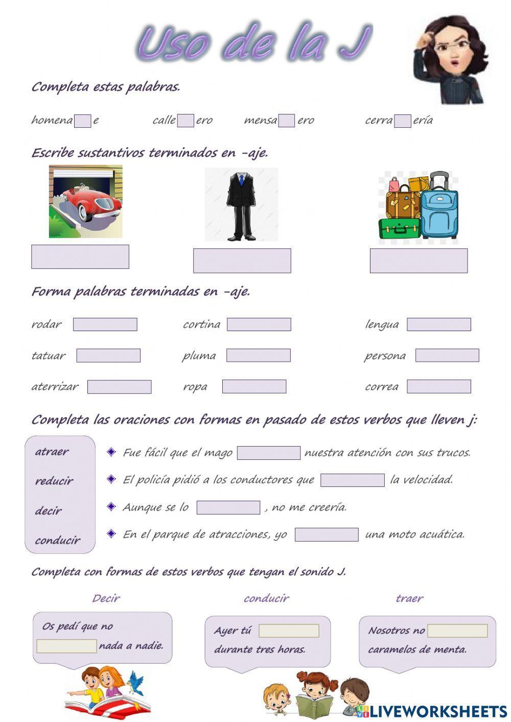 Ortografía: Uso de la -J