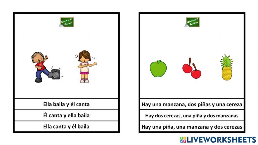 Comprensión lectora frases