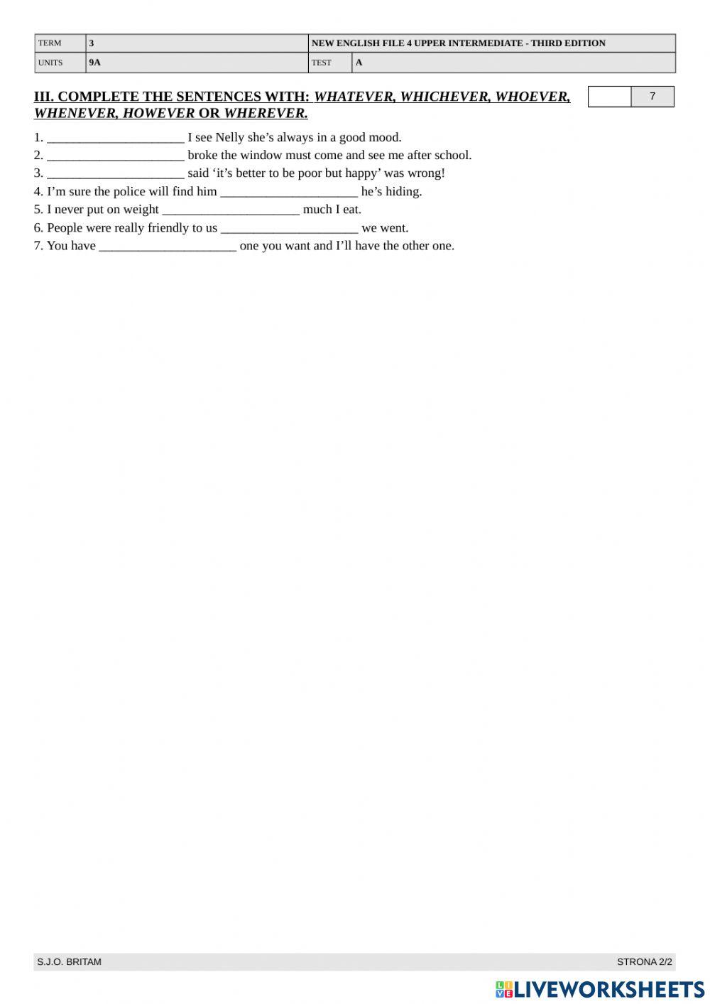 NEF upper unit 9a test