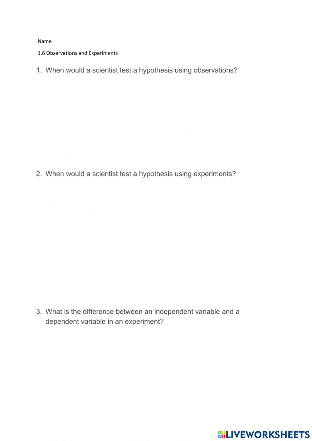 1.6 Observations and Experiments