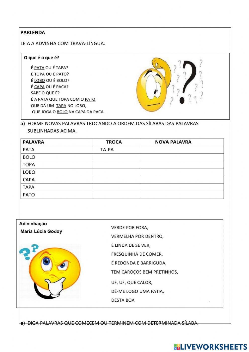 Atividade de Interpretação Textual para 2º e 3º Anos