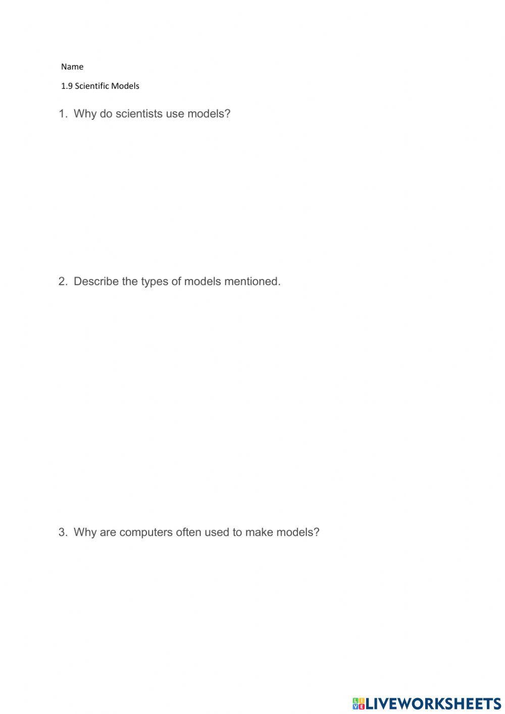 1.9 Scientific Models