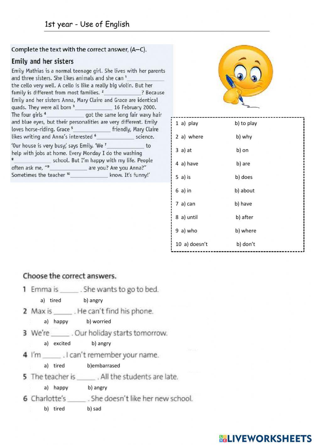 1st Year - Use of English