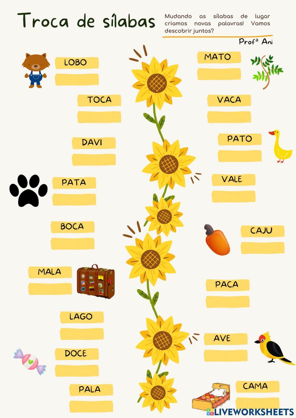 Troca de sílabas - Chapeuzinho Amarelo