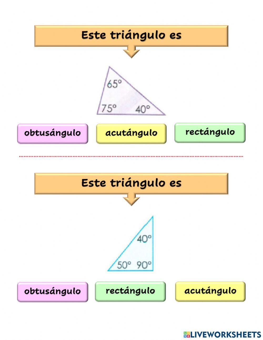 Clasificación de triángulos
