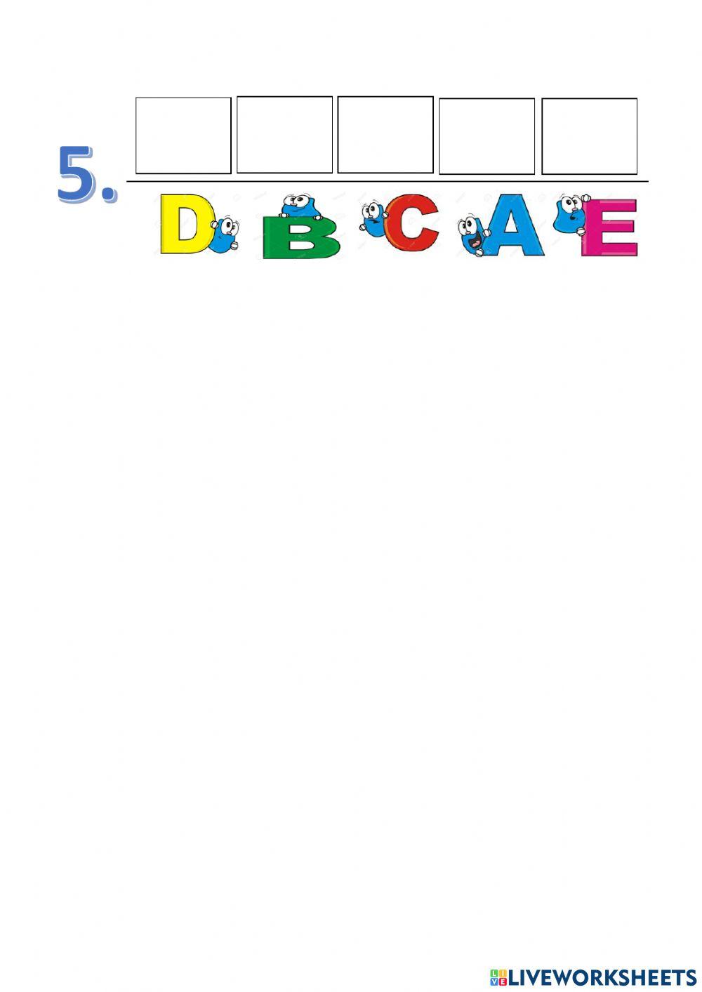 Alphabet sequence A-E