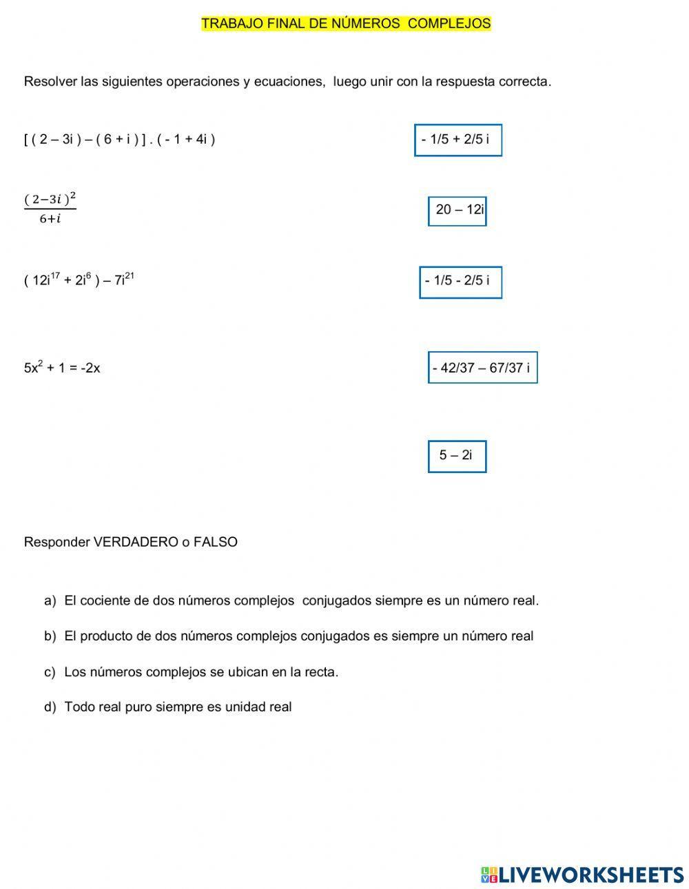 Trabajo final de números complejos