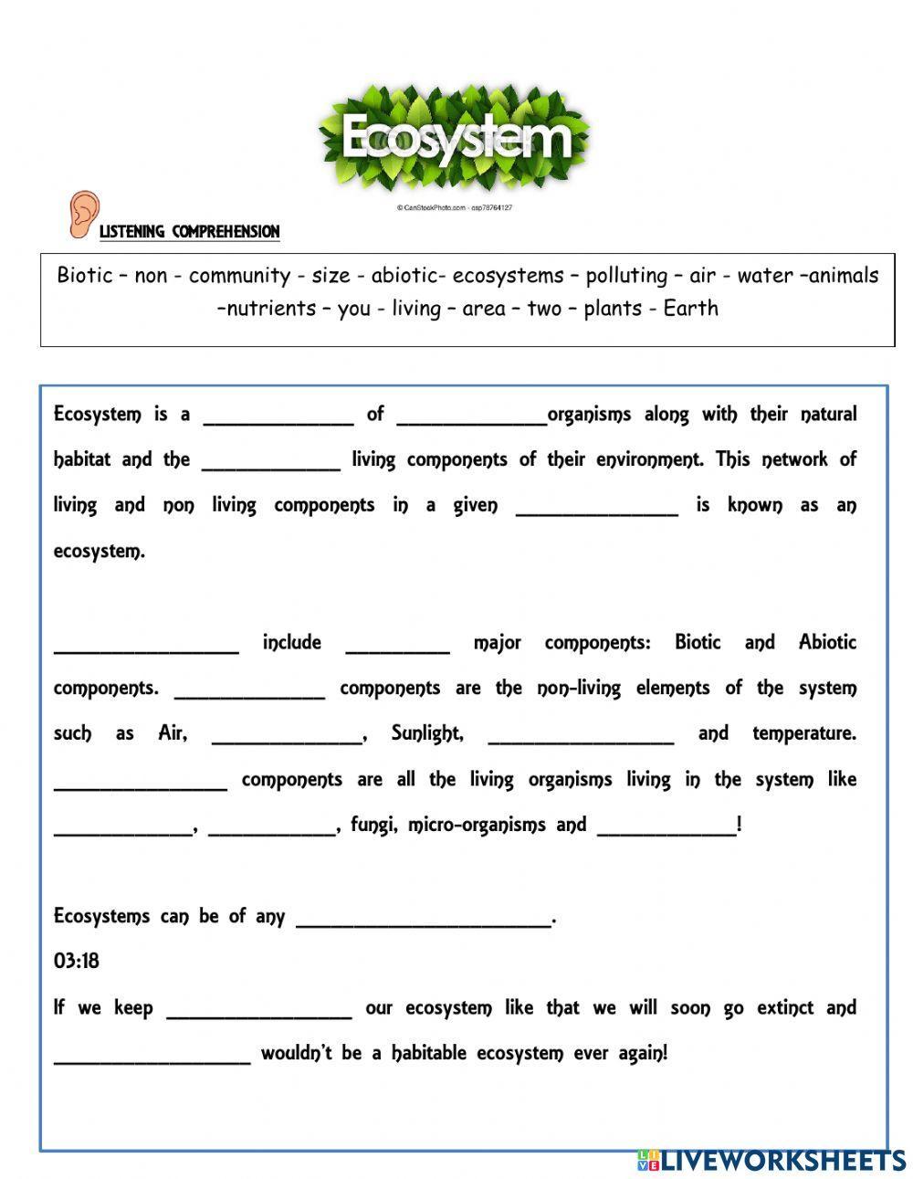 ecosystem listening comp