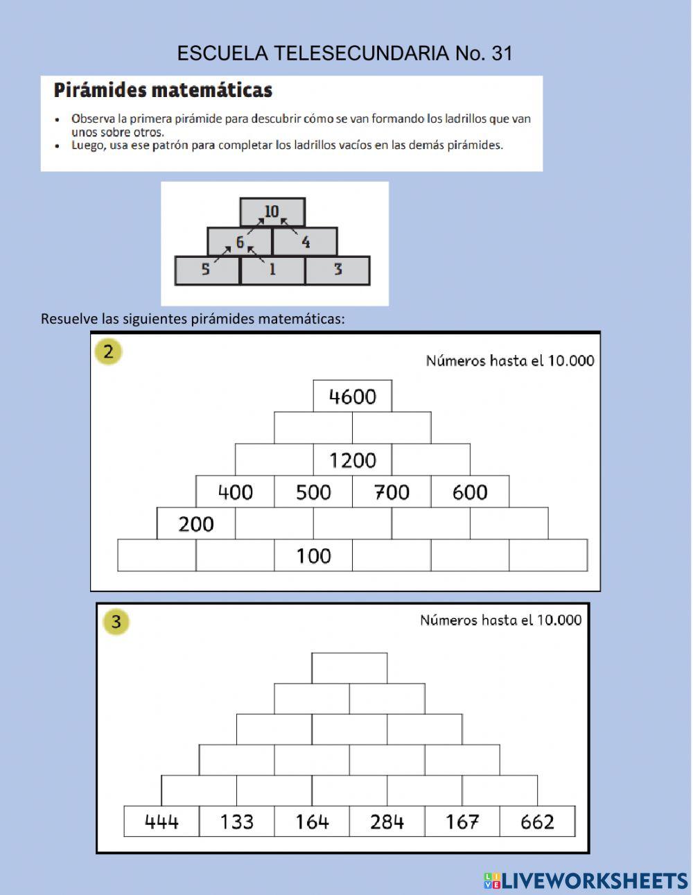 Pirámides matemáticas