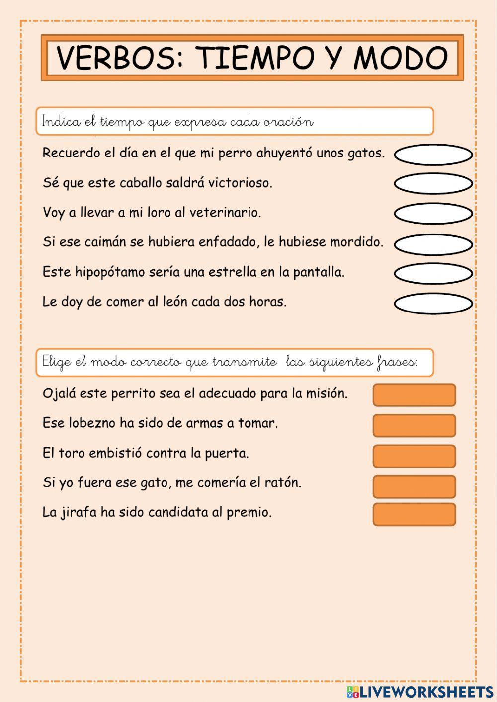 Verbo: tiempo y modo Verbo: tiempo y modo