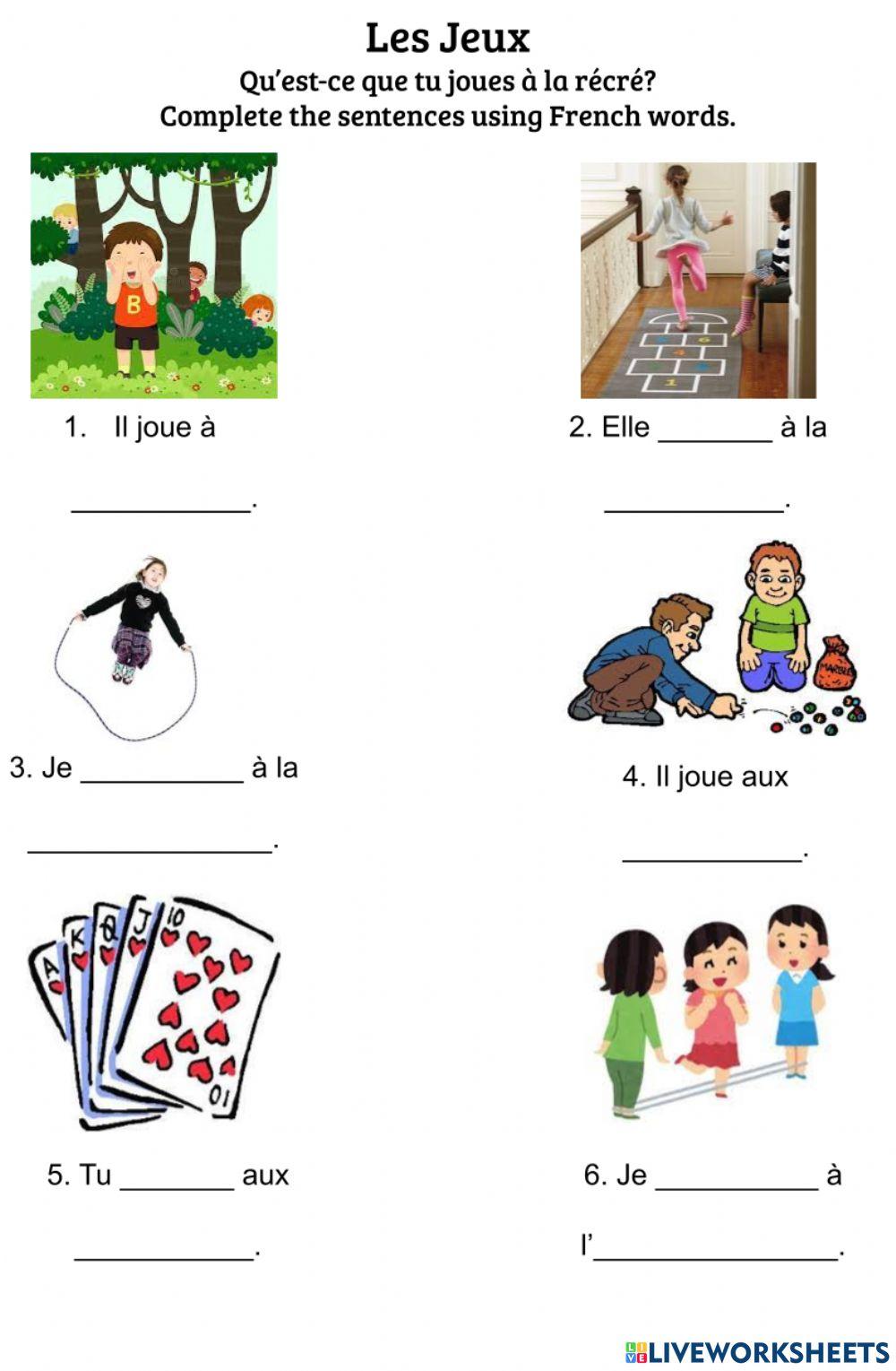 Les jeux et La Récré