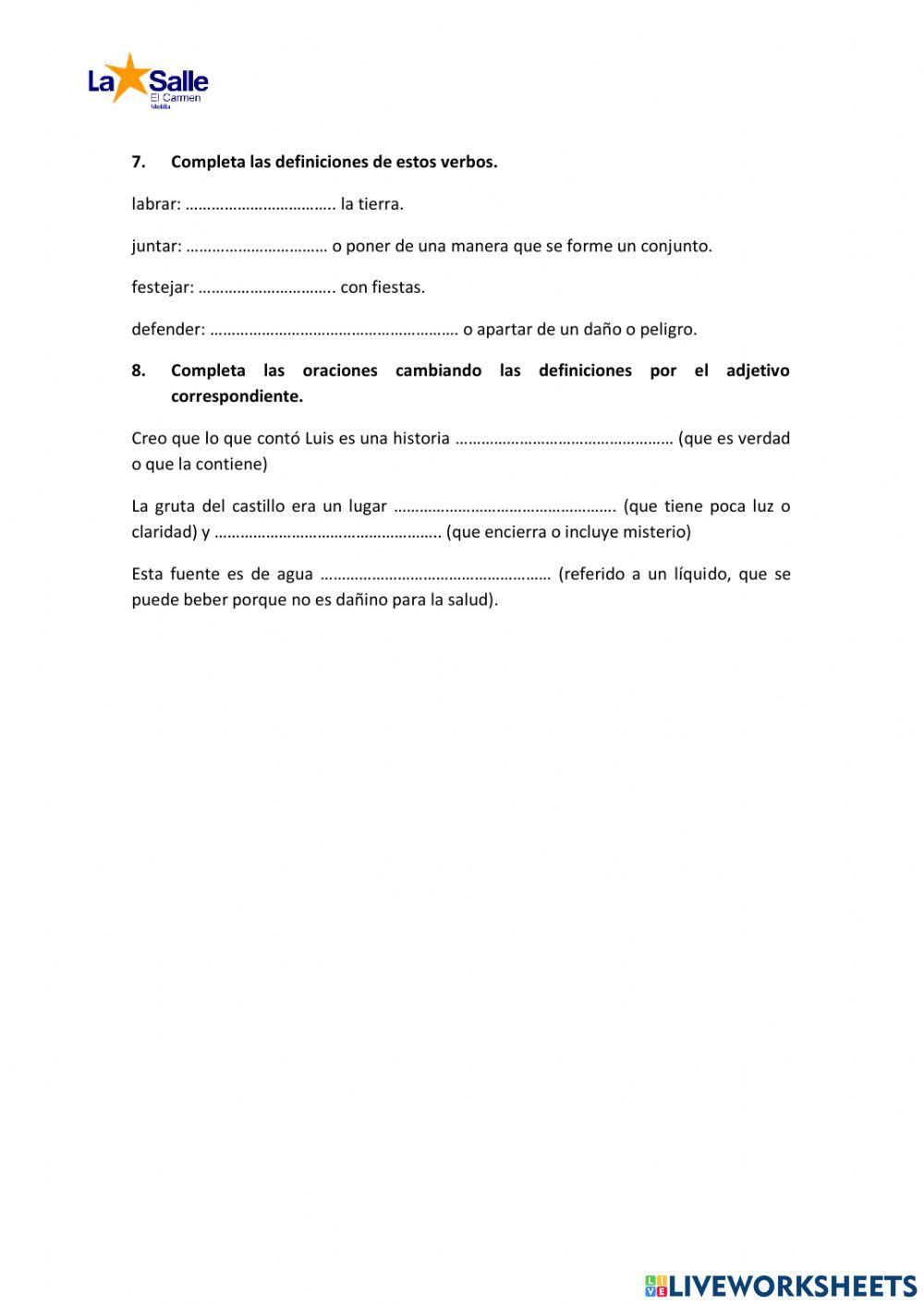 Vocabulario tercer trimestre