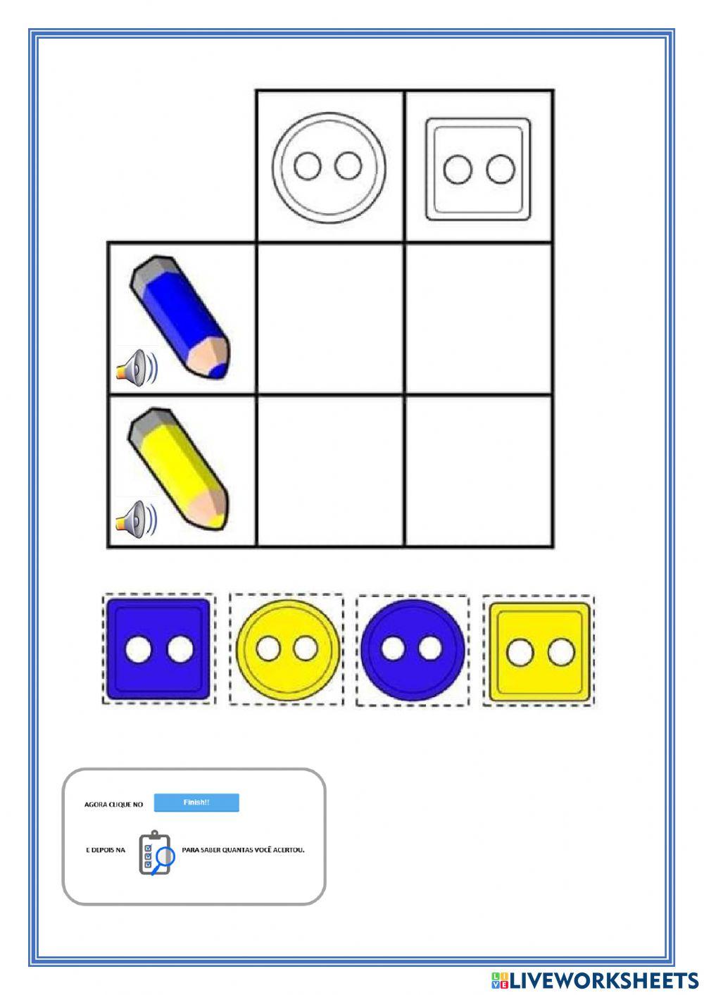 Separar cores e formas