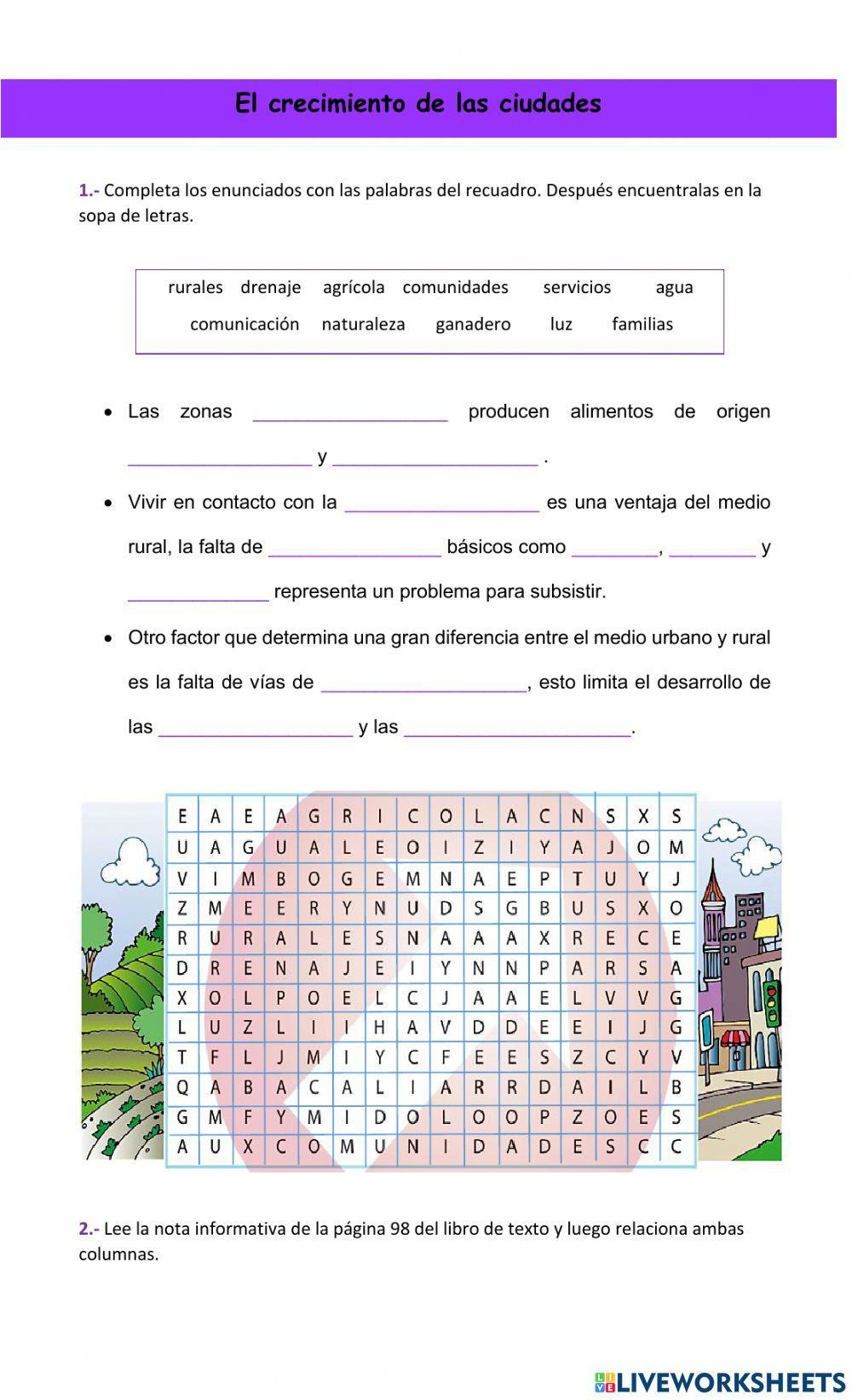 El crecimiento de las ciudades