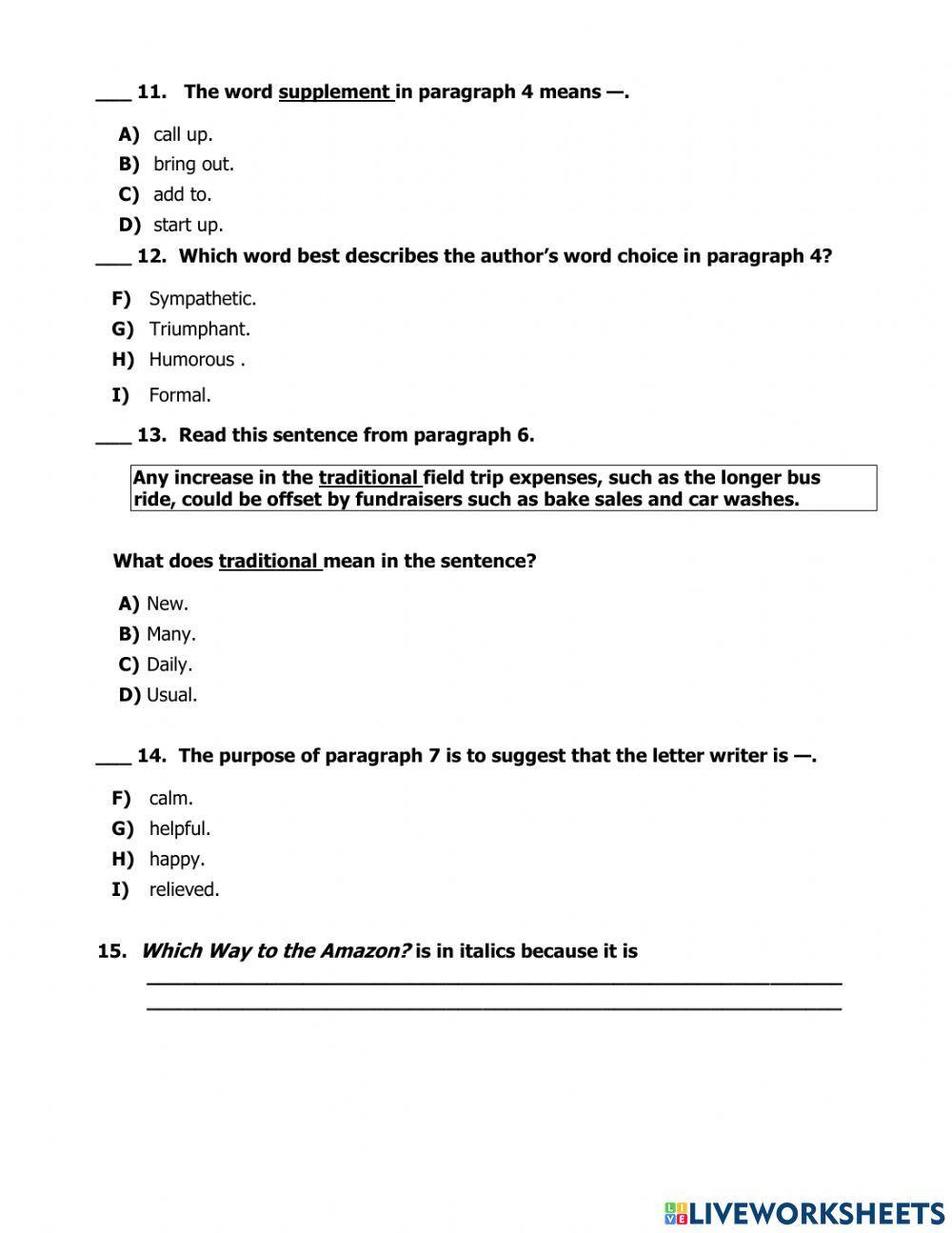 9-T3 Literature Final Exam
