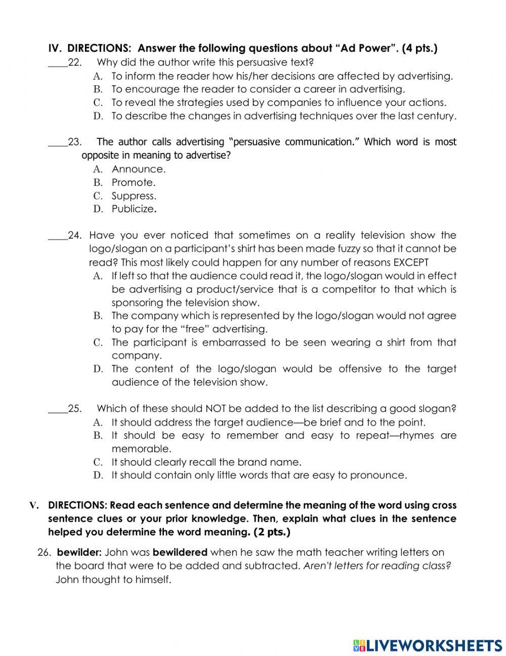 8-T3 Literature Final Exam