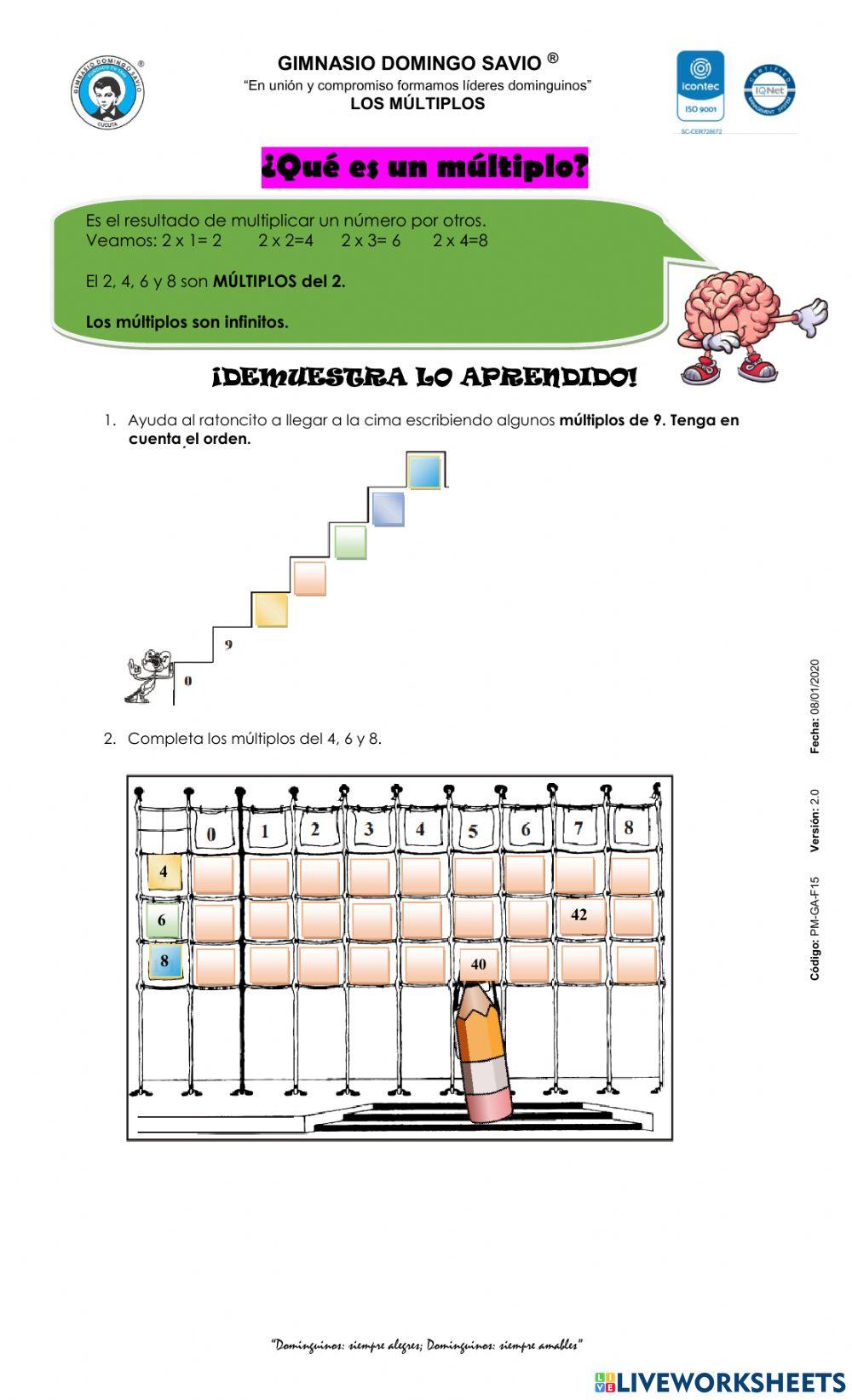 Los múltiplos Los múltiplos
