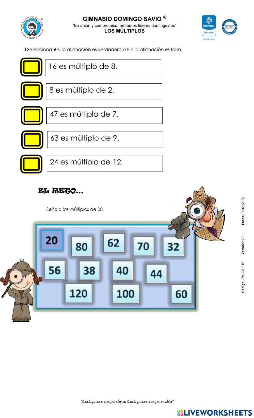 Los múltiplos Los múltiplos