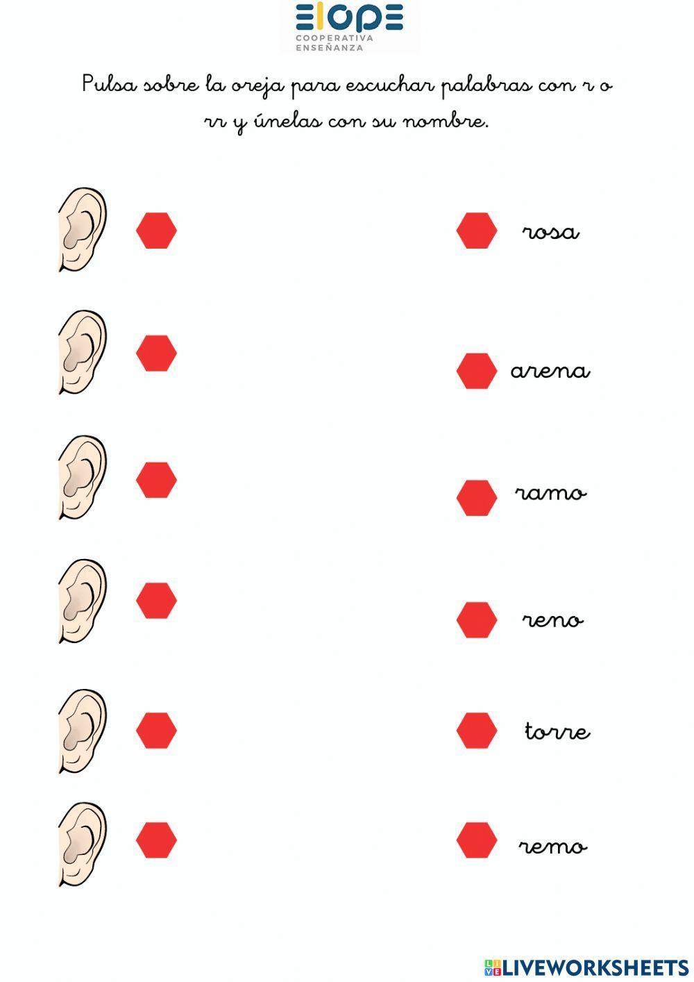 Letra r activity for 1º | Live Worksheets