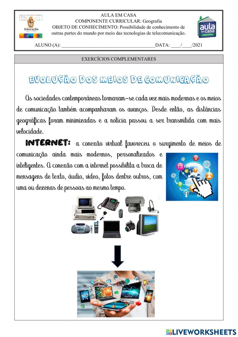 Evolução dos Meios de Comunicação