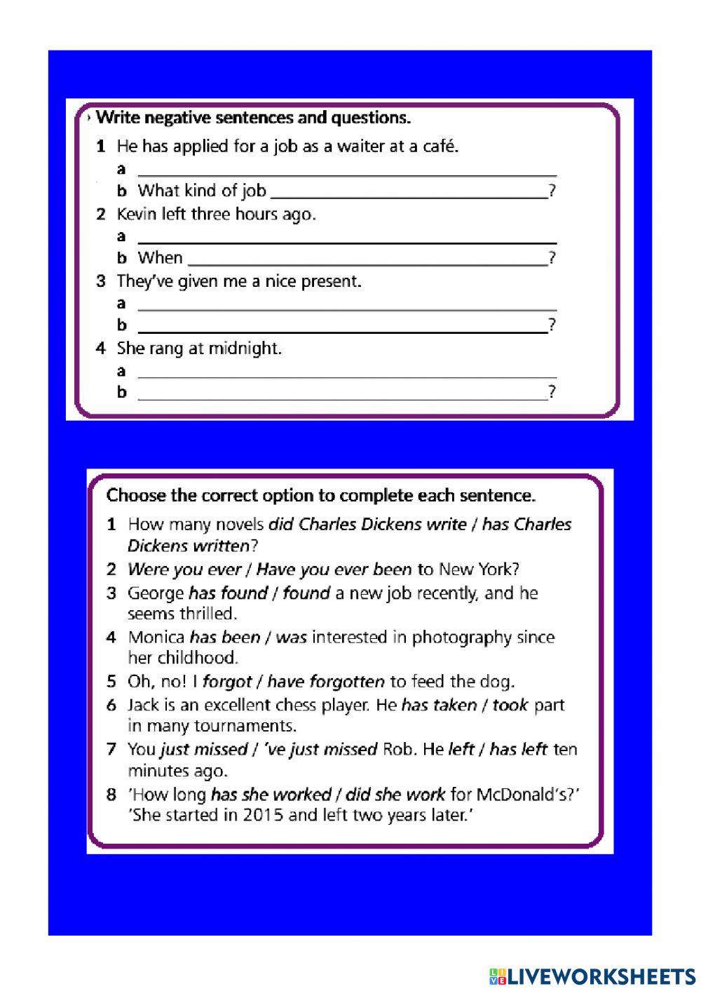 Present Perfect vs Past Simple