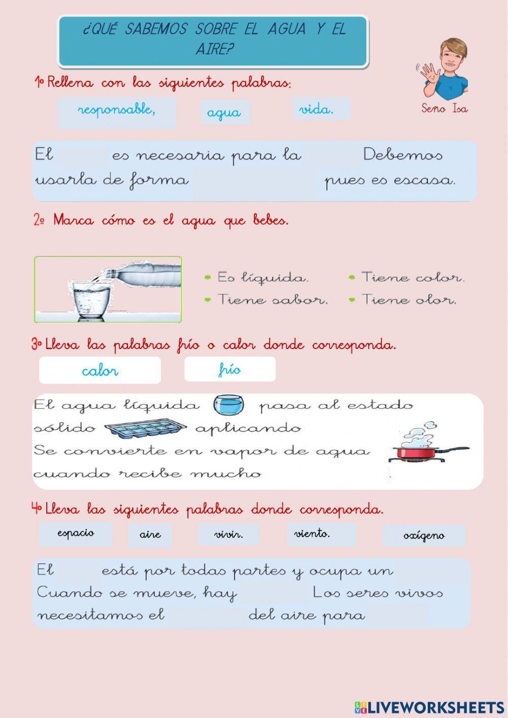 ¿Qué sabemos sobre el agua y el aire?