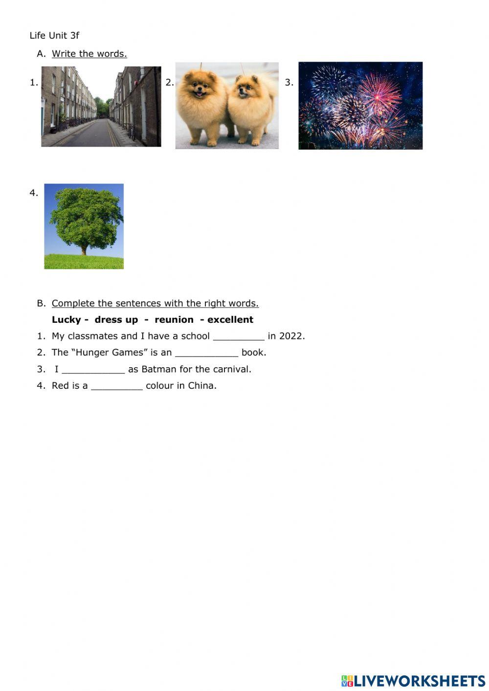 Life Unit 3f worksheet | Live Worksheets