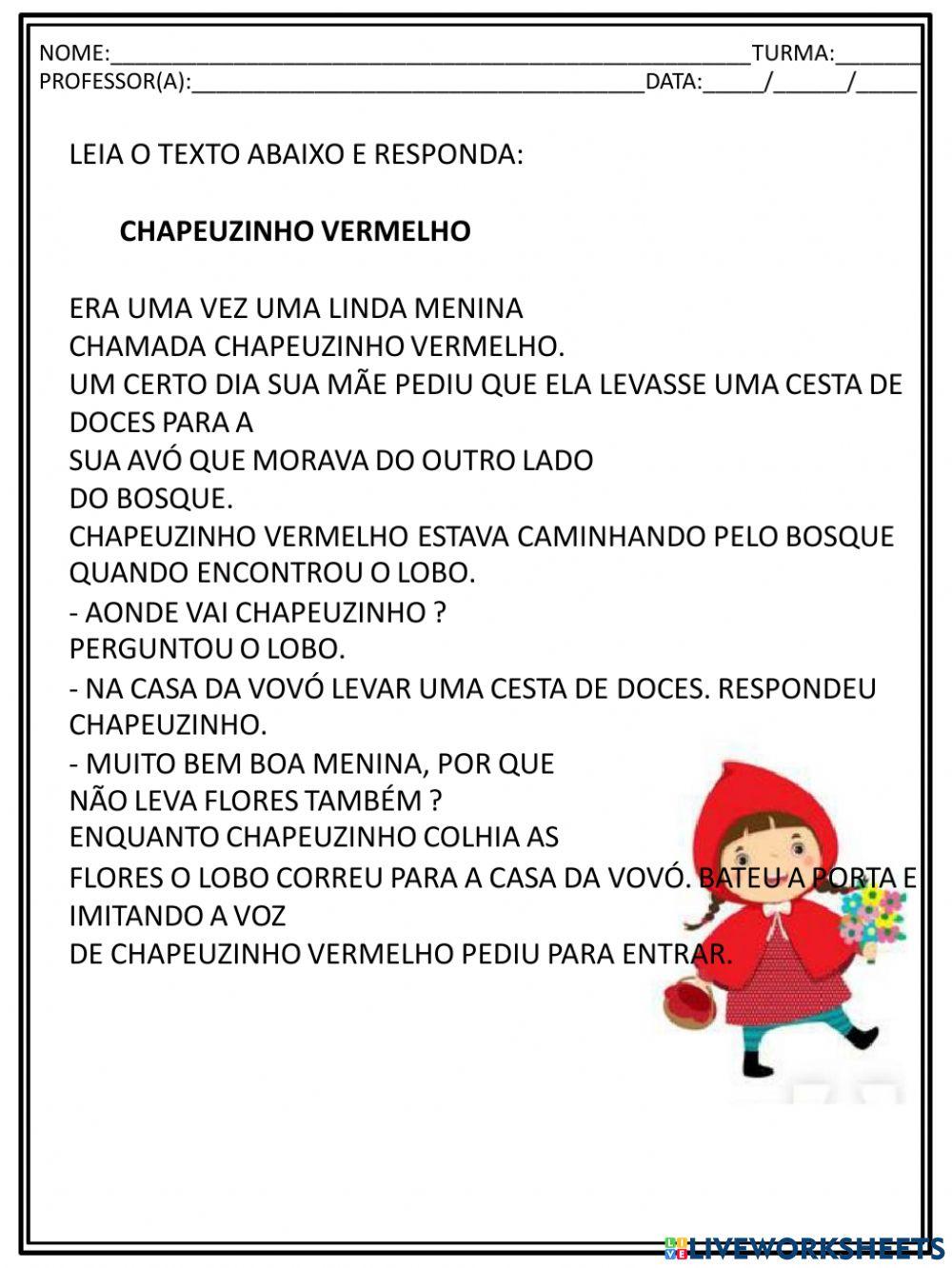 Chapeuzinho Vermelho - Historia completa em Português com Os Amiguinhos 