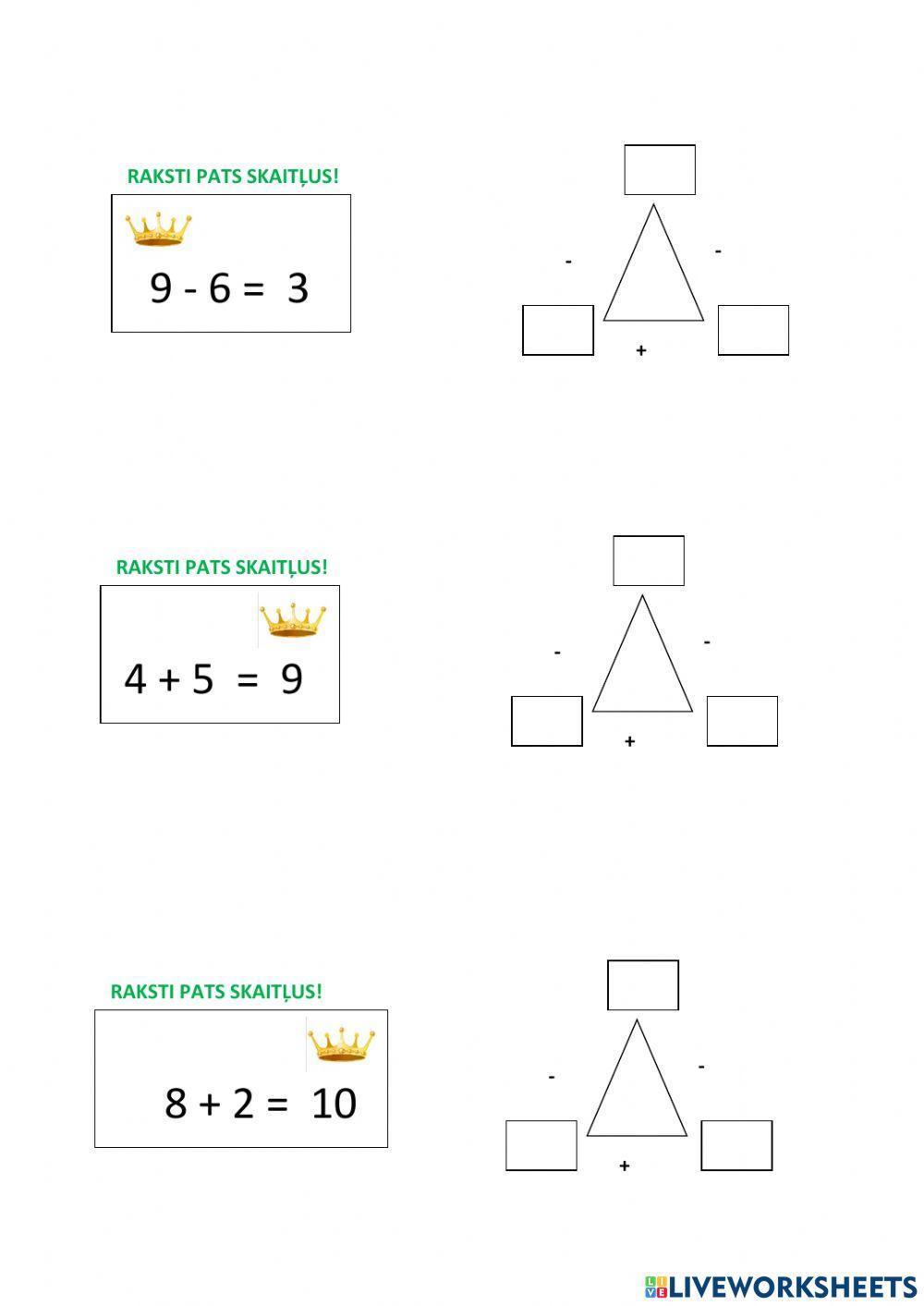 Draudzīgās vienādības -trijstūris