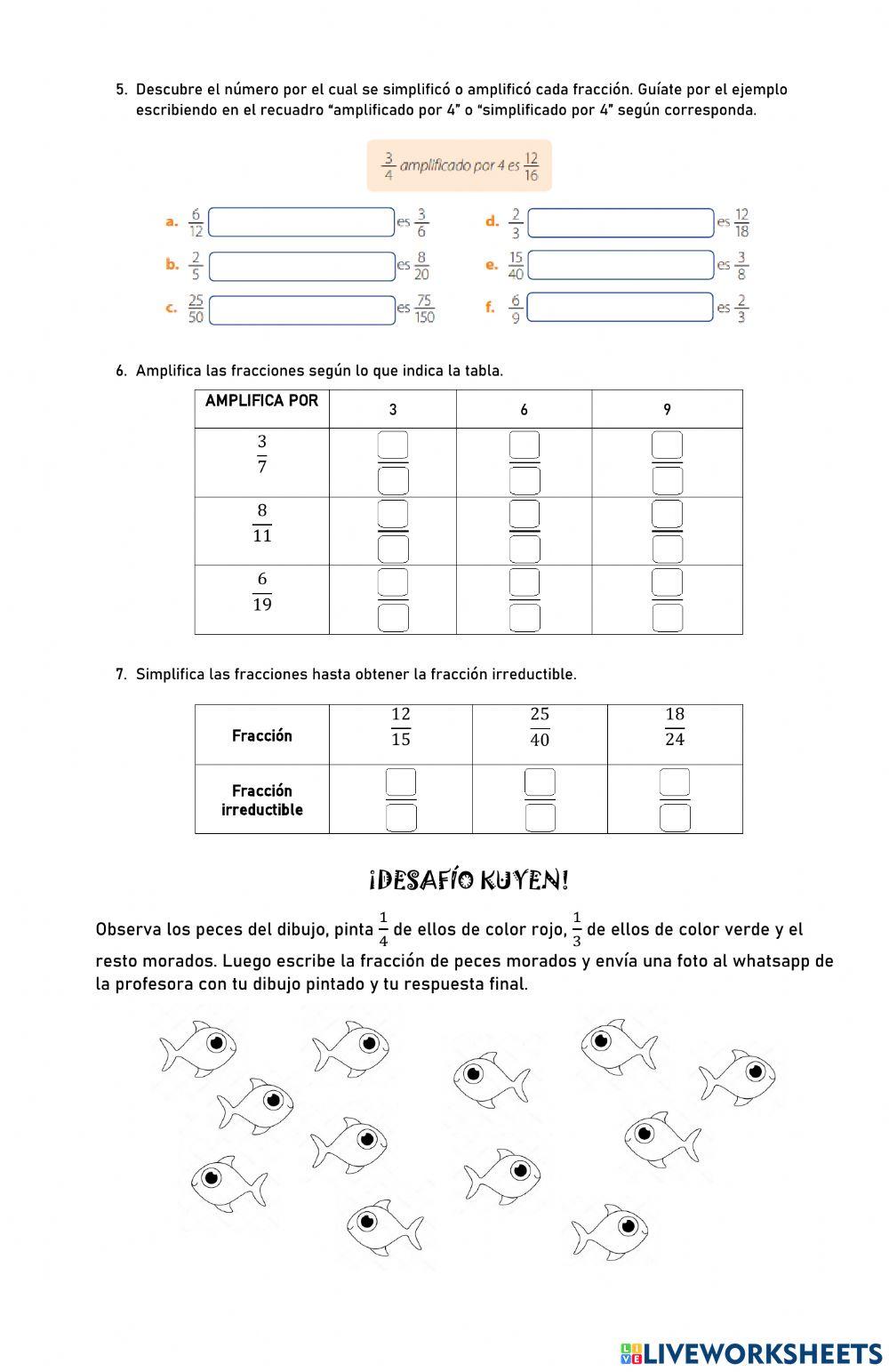 Fracciones equivalentes