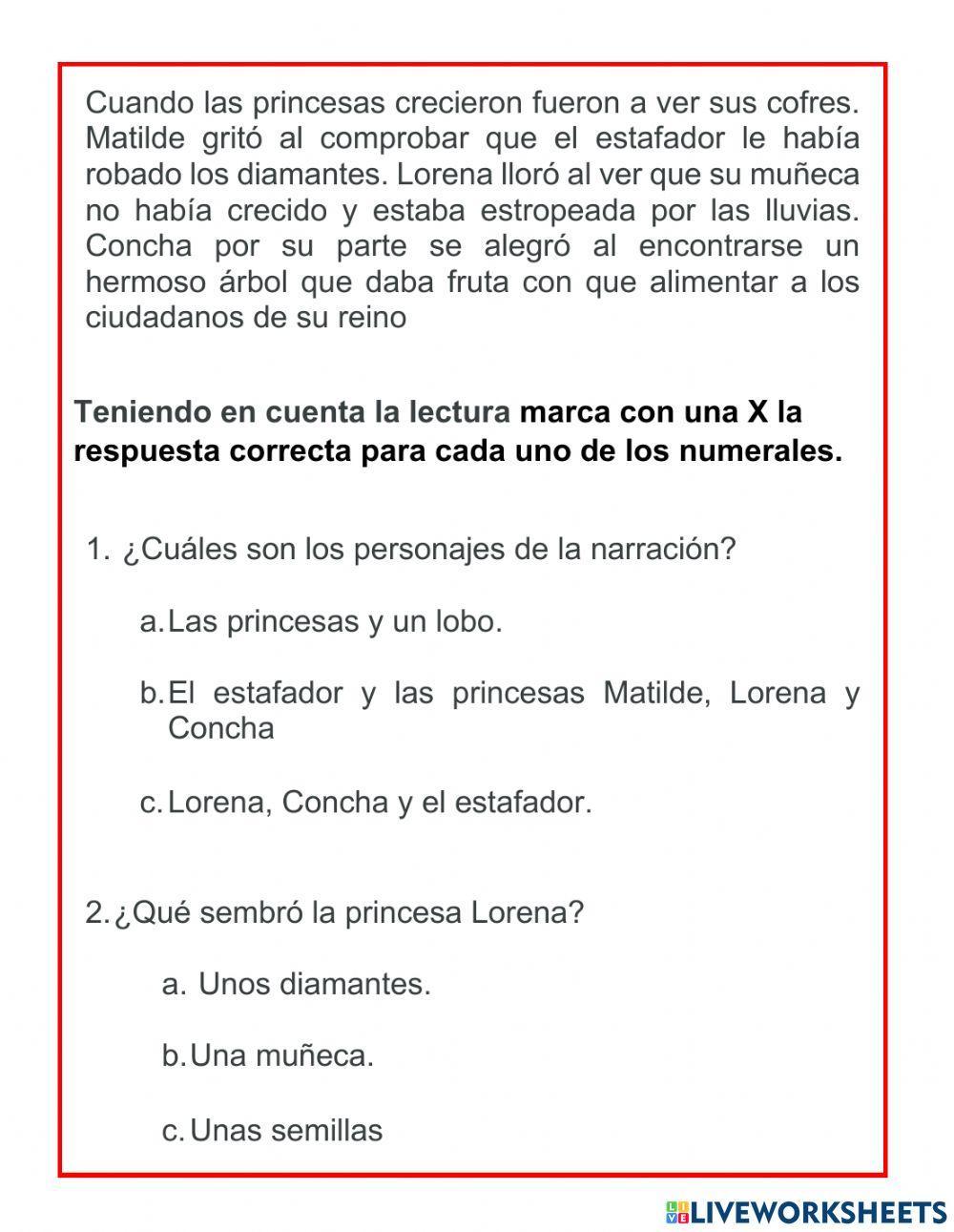 Taller repaso adjetivo, verbo, sustantivo y comprensión