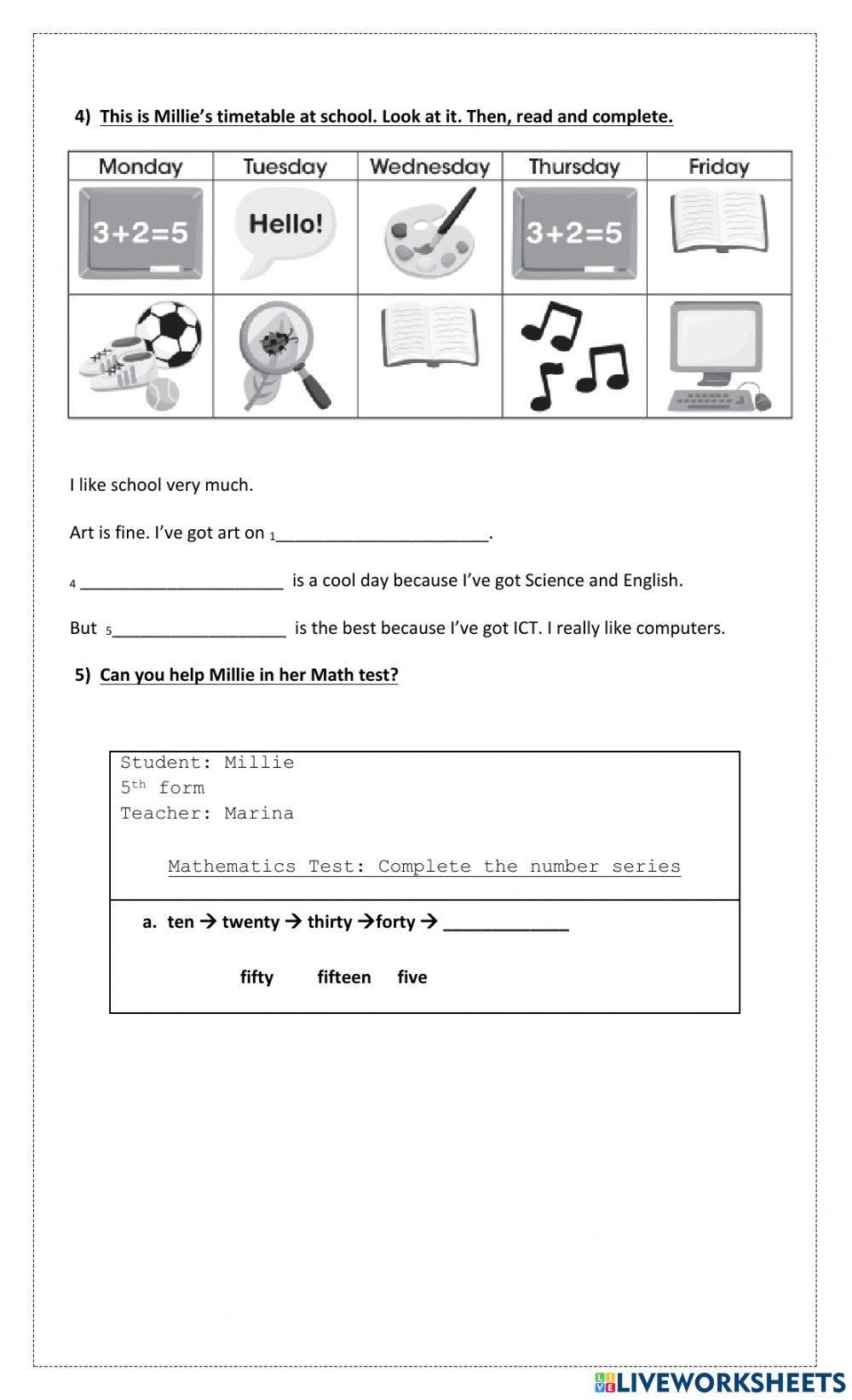 4º 1st term  test - Rami