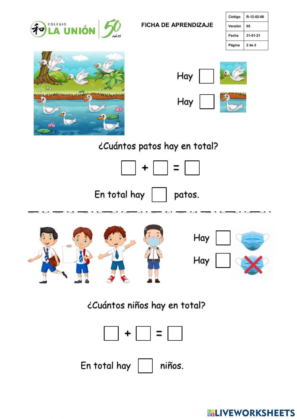 Historias para calcular-Adición-Nieta