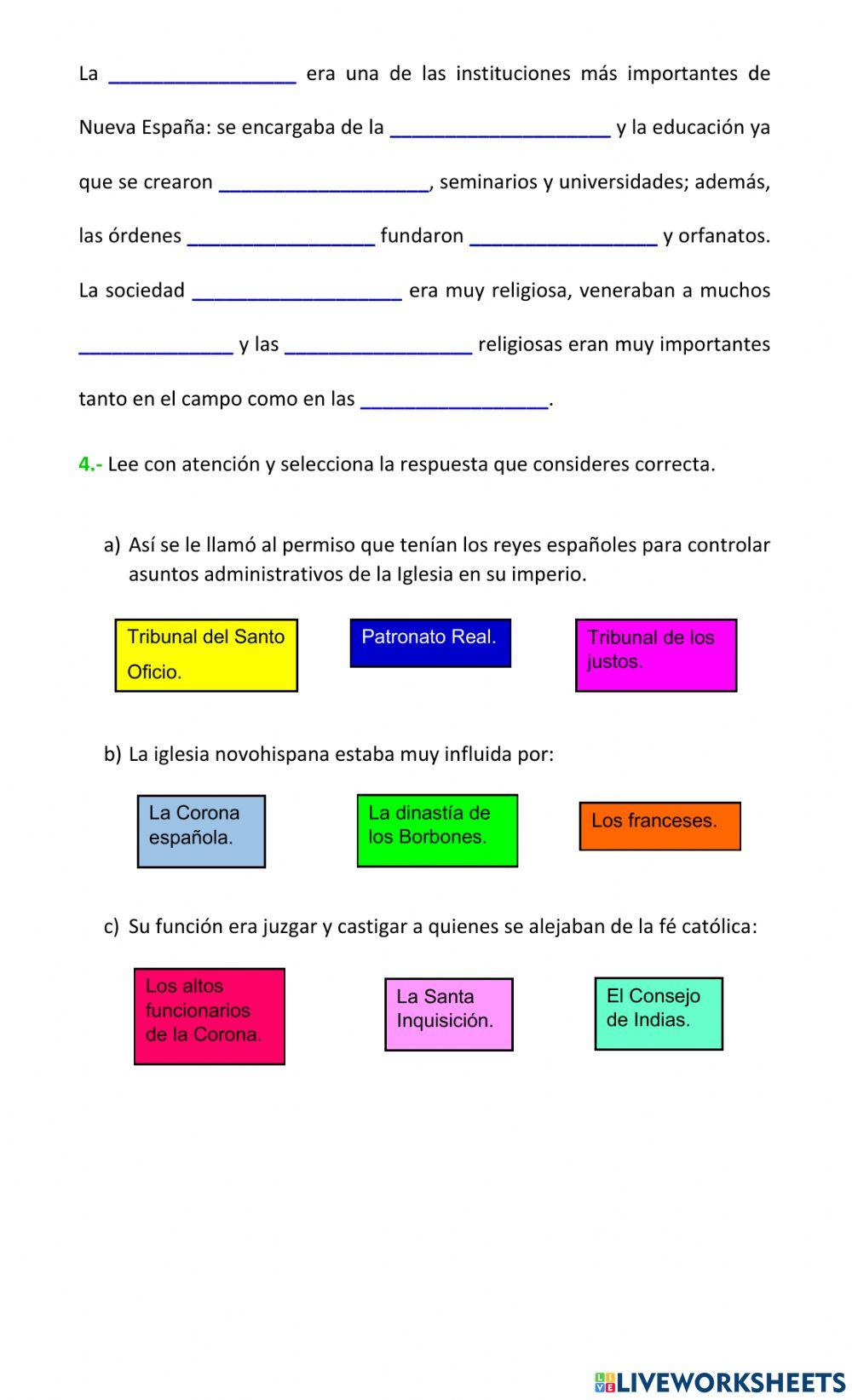 La influencia de la Iglesia en la Nueva España