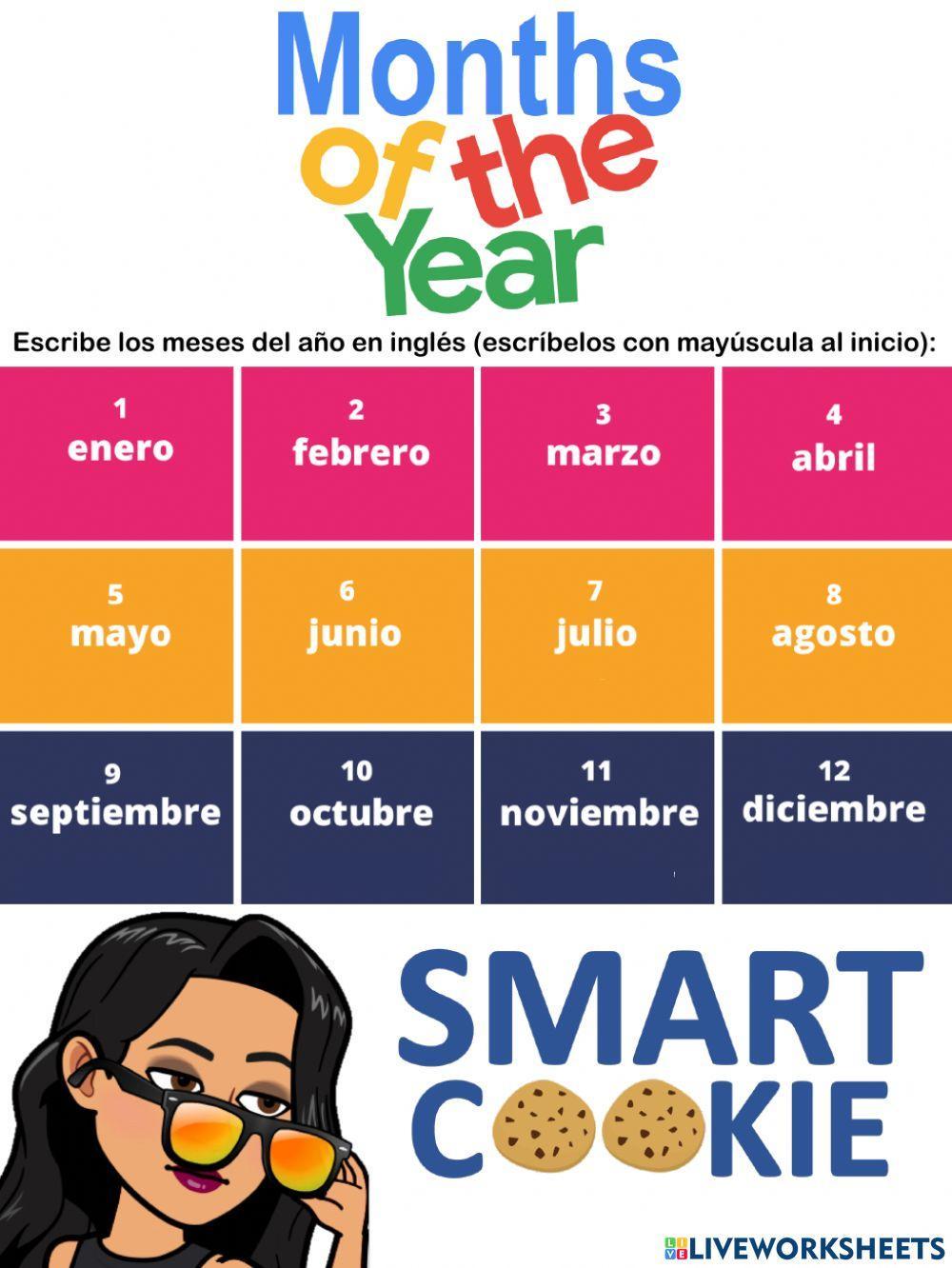 Meses del año en inglés