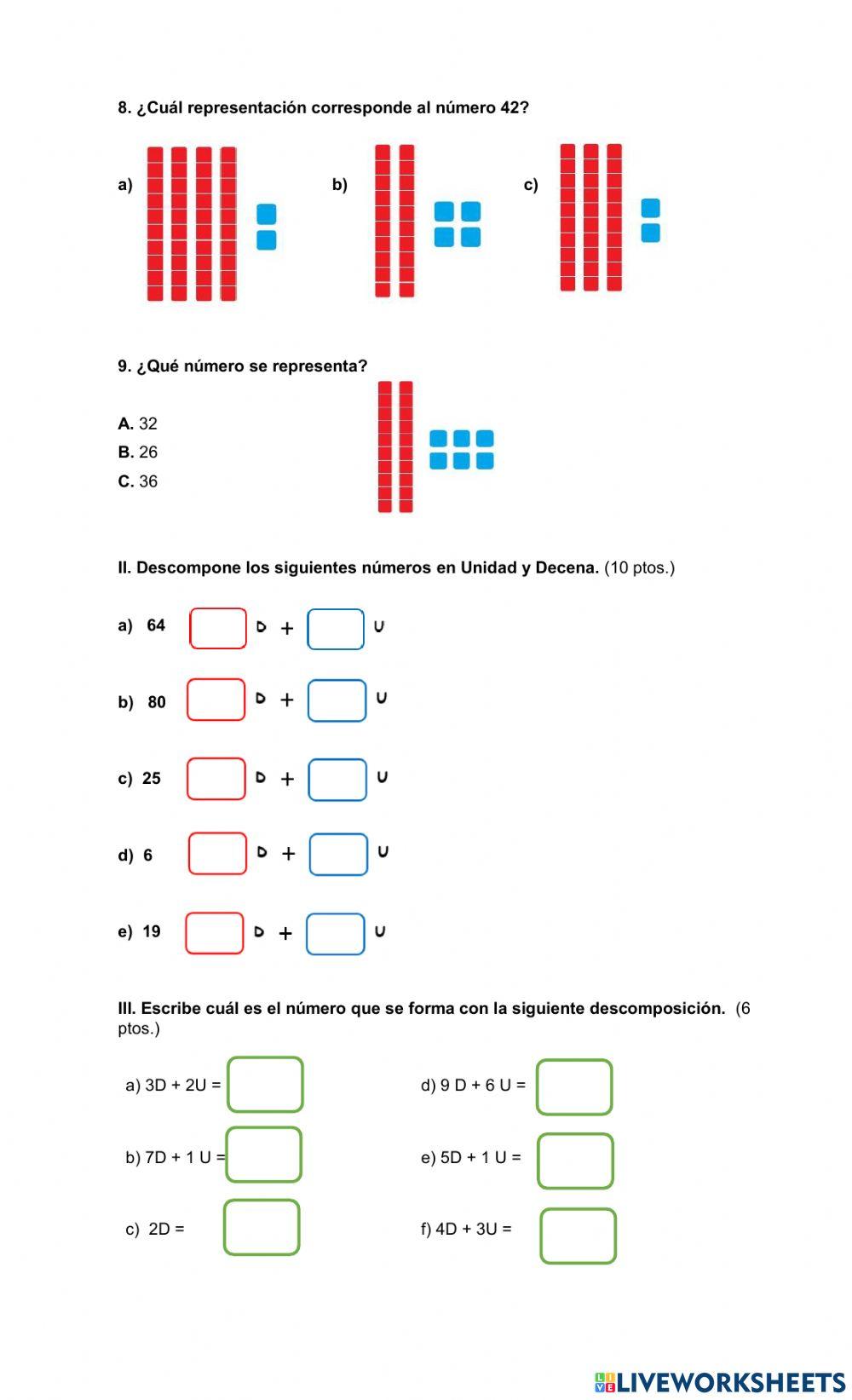 Evaluación de Matemática