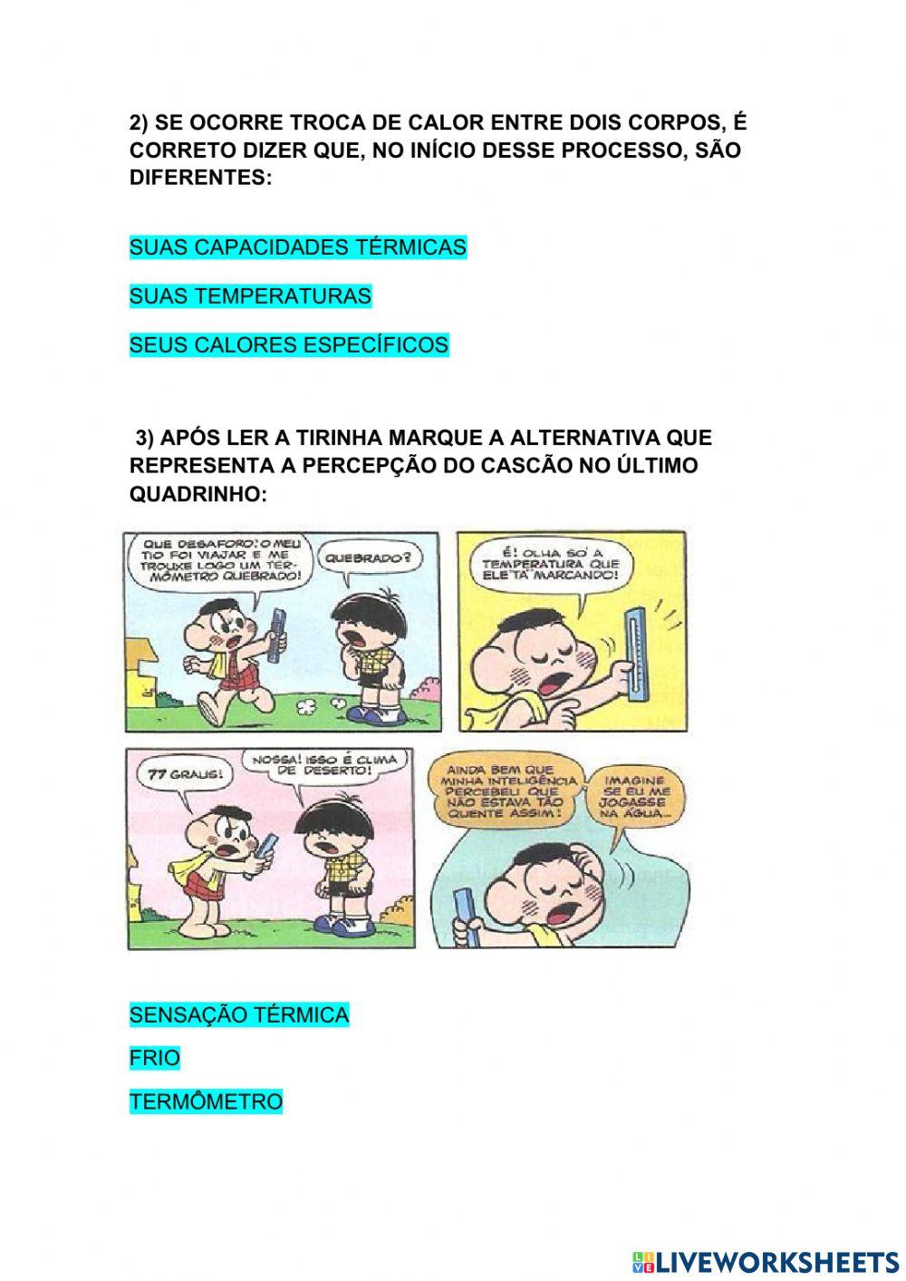 Avaliação Ciências B4